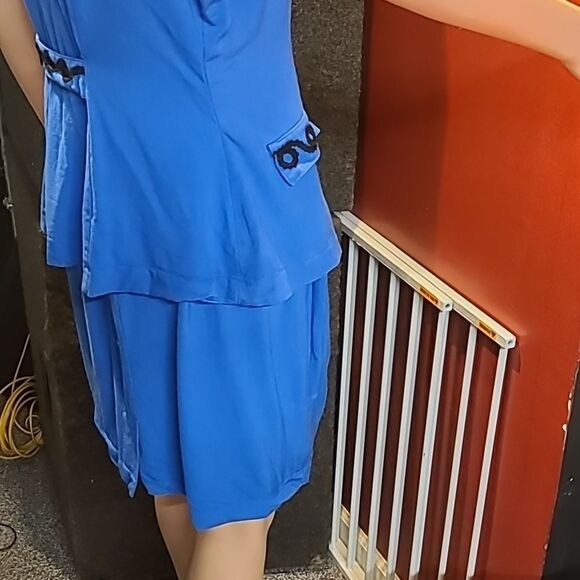 Rare VINTAGE Blue Skirt Suit - Picture 7 of 15